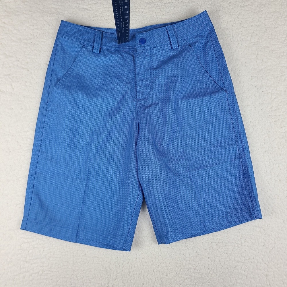 Puma Shorts Mens 28 Blue 10" Inseam‎ Herringbone Performance Dry Cell Golf Chino